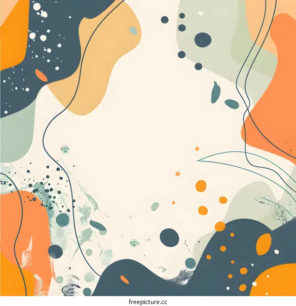Abstract Background with Colorful Shapes and Lines