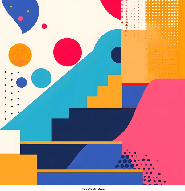 Colorful Abstract Geometric Shapes Background