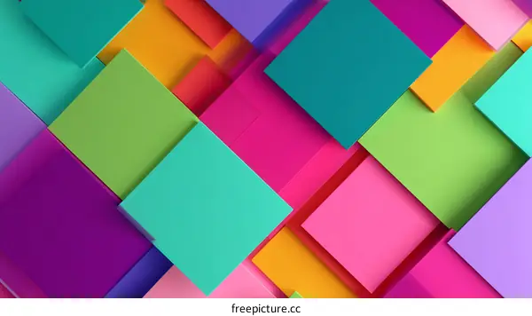 Colorful Abstract Geometric Shapes Pattern