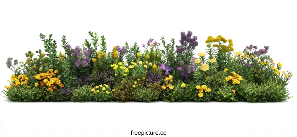 [Transparent Background PNG]Colorful Flower Border Design