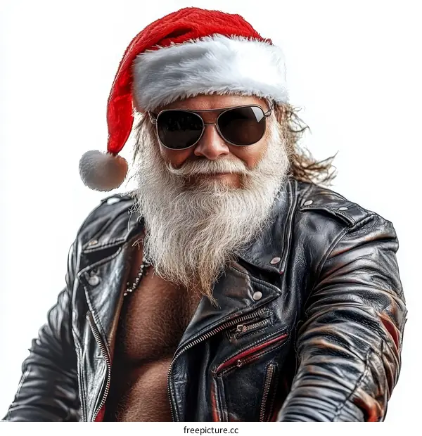 Santa Claus in a Leather Jacket