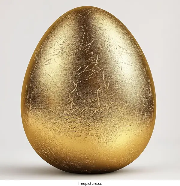 Golden Egg Illustration with Texture