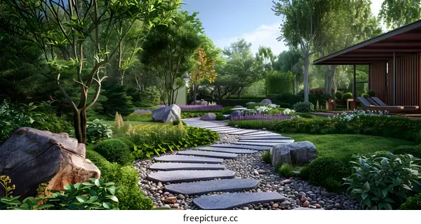 Garden landscape design renderings