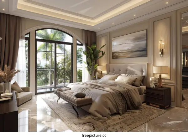 Luxury Bedroom Interior Design Illustration