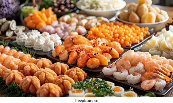Seafood Buffet with Variety of Dishes