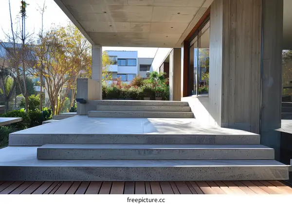 Modern house with large terrace and garden