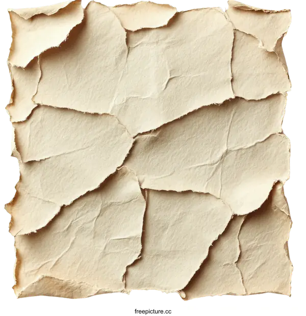 [Transparent Background PNG]Torn Paper Texture Background with Ripped Edges