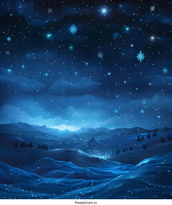 A Snowy Winter Night