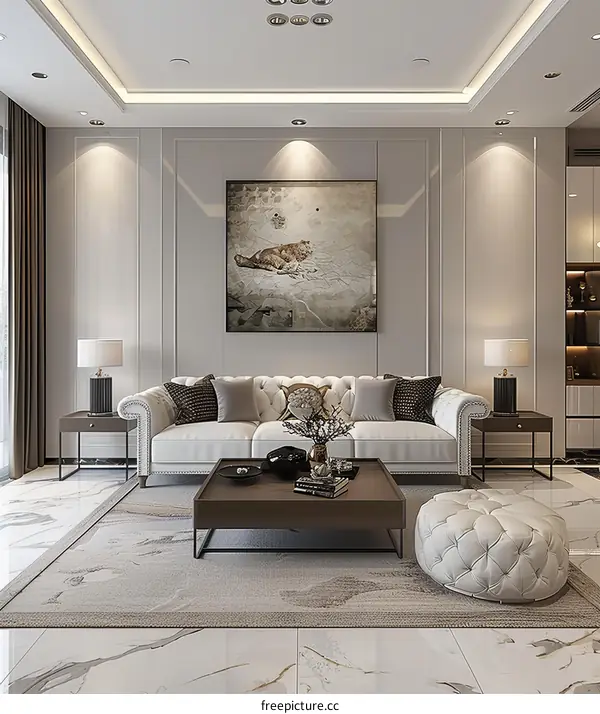 Modern and Minimalist Style Living Room Design