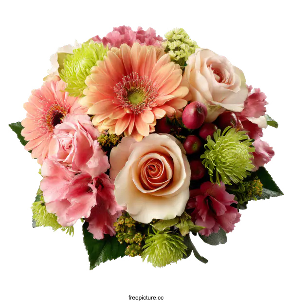 [Transparent Background PNG]A Beautiful Bouquet of Assorted Flowers