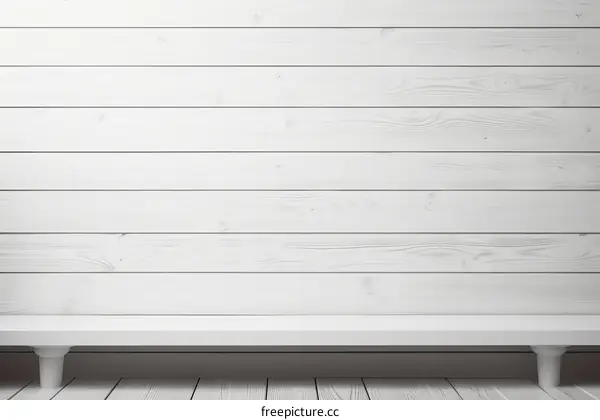 Whitewashed Wood Wall and Floor Background