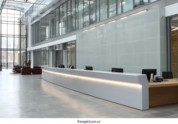 Modern Office Lobby Reception Area Design