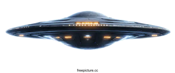 [Transparent Background PNG]Mysterious Flying Saucer in the Sky