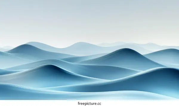 Abstract Blue Mountains Landscape Illustration