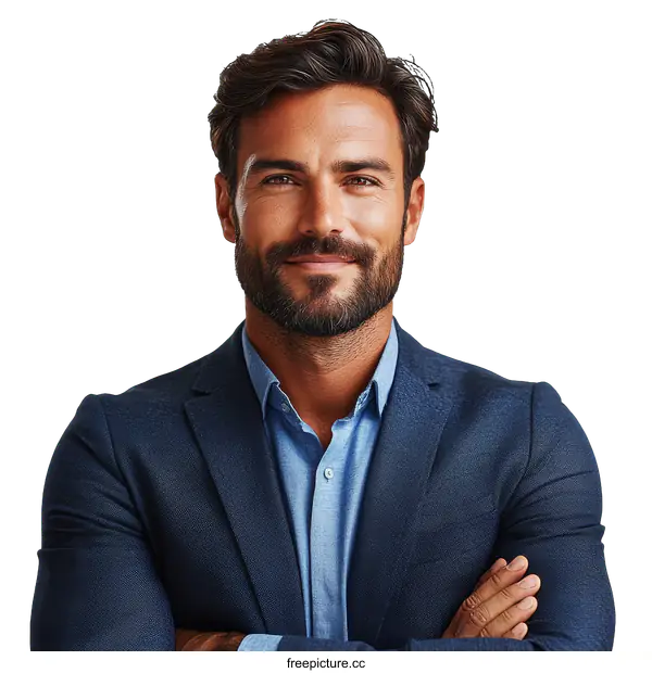 [Transparent Background PNG]Confident Business Professional Portrait