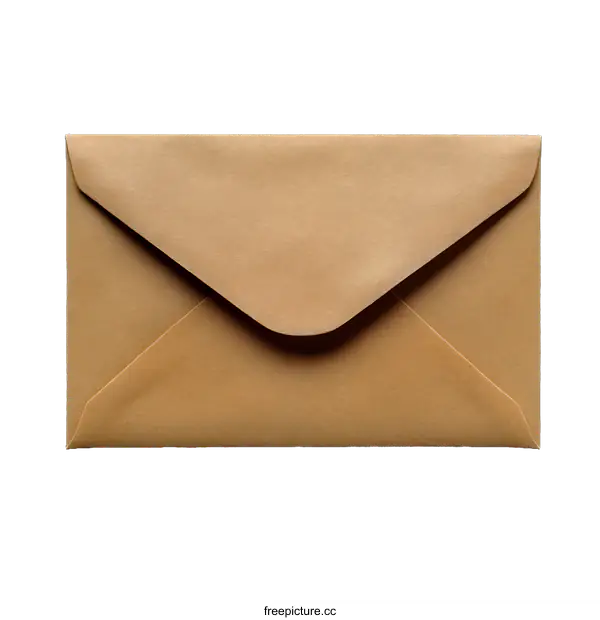 [Transparent Background PNG]Brown Envelope Isolated on White Background