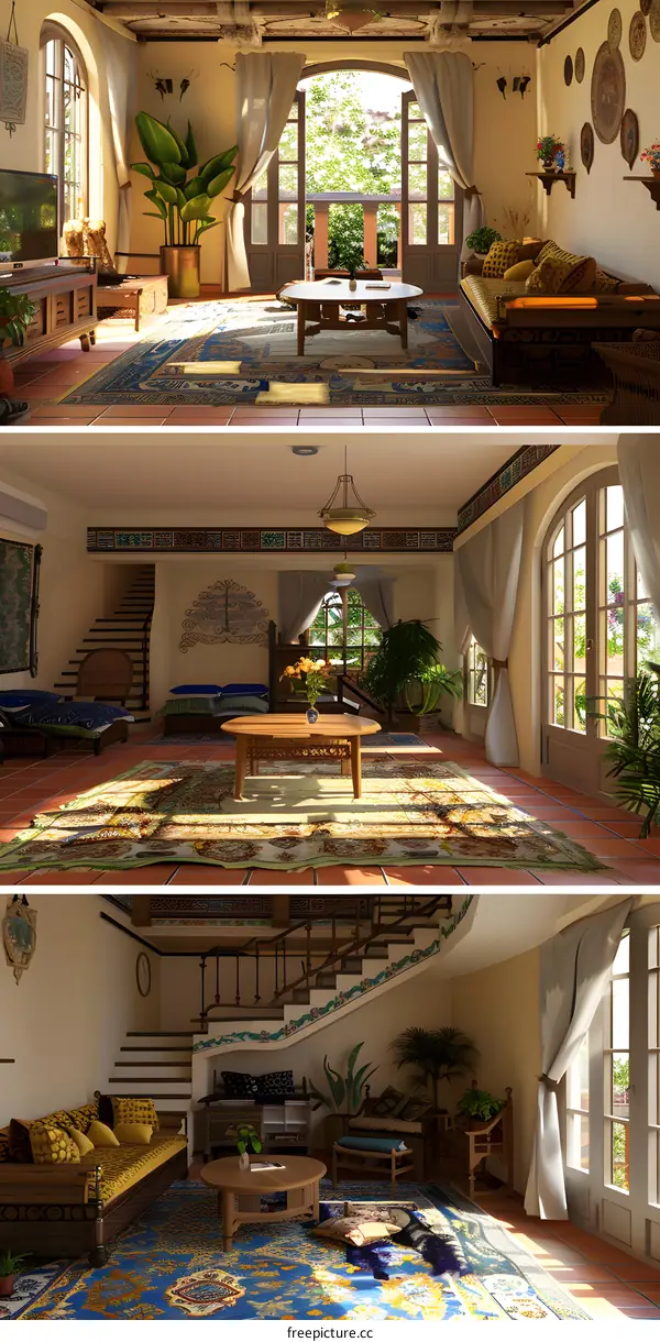 Luxury Living Room With Traditional Style