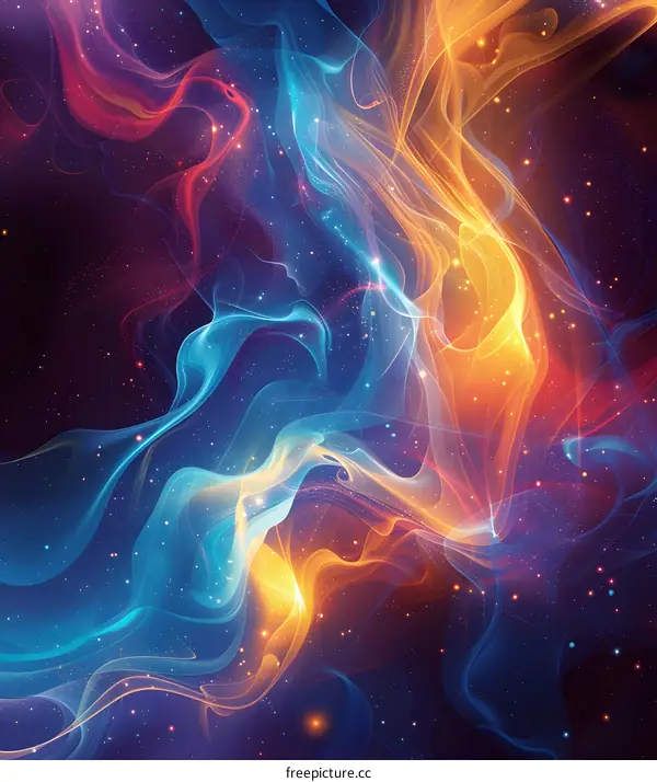 Abstract colorful wavy background