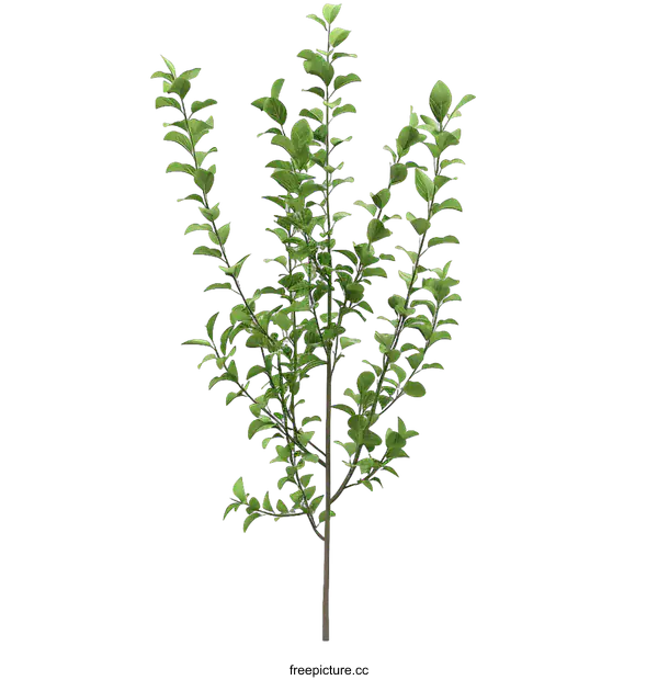 [Transparent Background PNG]Small Green Tree Isolated On White Background