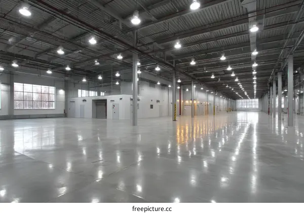 Empty Modern Warehouse Interior