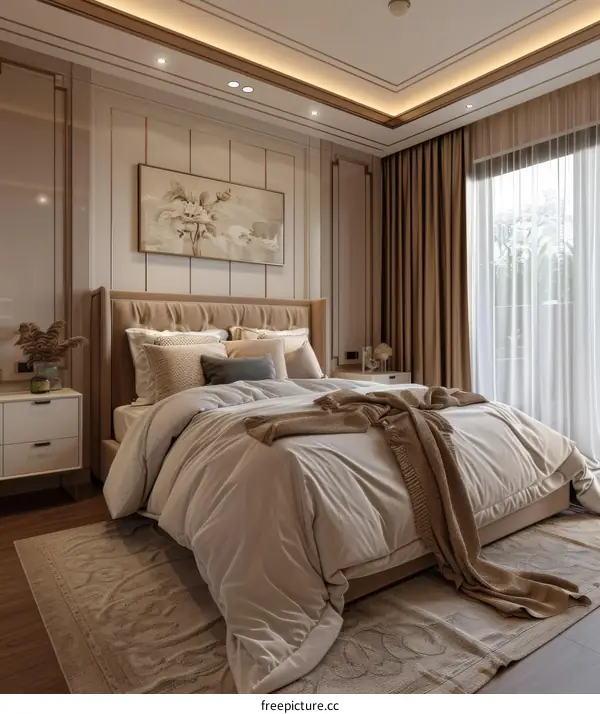 Comfy and Cozy Bedroom with Modern Furnishings