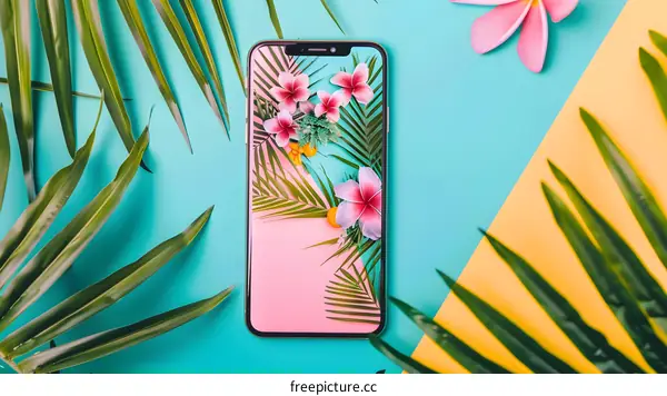 Summer Tropical Phone Background