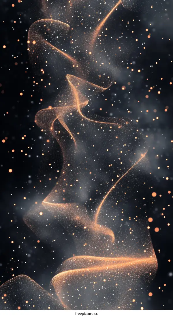 Abstract Space  Cosmic Particles  Digital Art