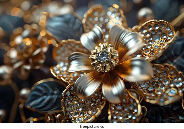Exquisite gold flower