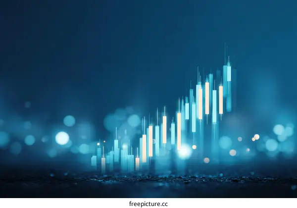 Digital Financial Growth Chart Illustration