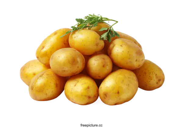 [Transparent Background PNG]Freshly Picked Potatoes Pile