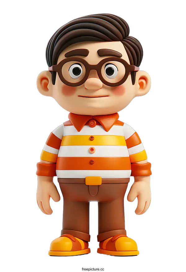 [Transparent Background PNG]3D rendering of a cartoon character