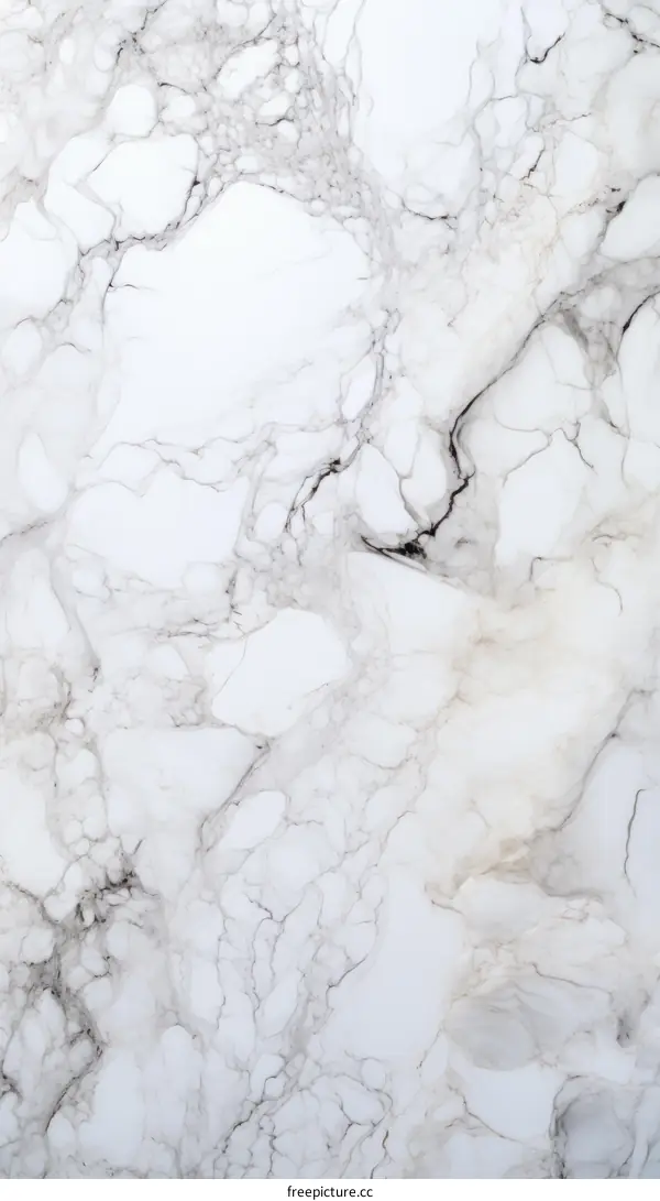 Elegant White Marble Texture with Dark Veins
