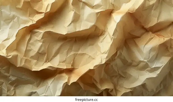 Close-up photo of crumpled brown paper