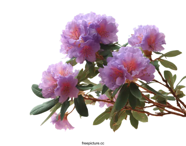 [Transparent Background PNG]Beautiful Purple Azaleas in Springtime