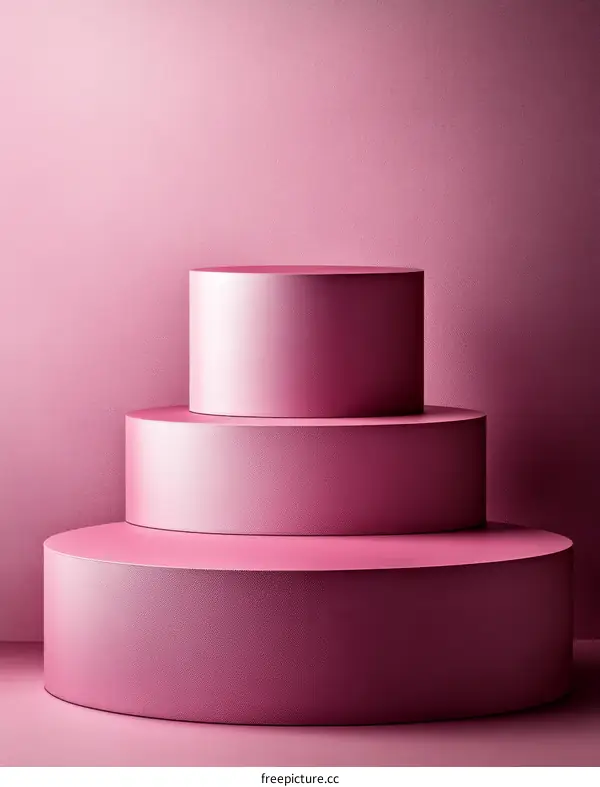 Pink Geometric Display Stand