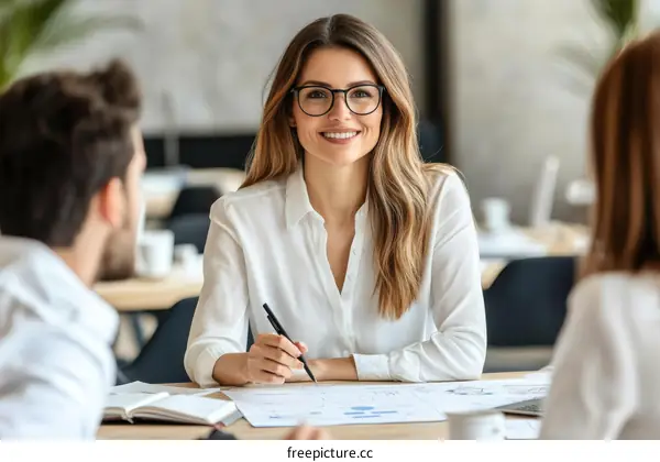 Business Meeting  Conversation  Caucasian  People  Office