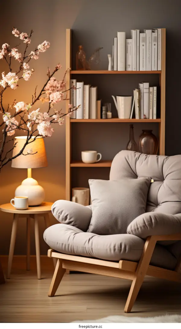 Cozy Living Room with a Comfortable Chair and Natural Light