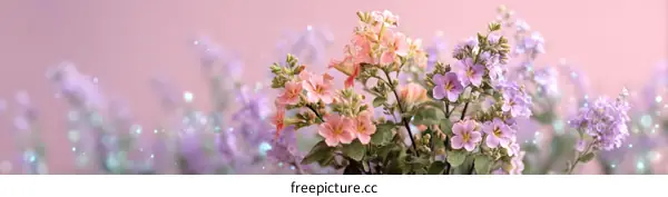 Beautiful Spring Flowers in Pastel Colors