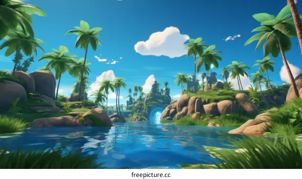 tropical island paradise beach landscape