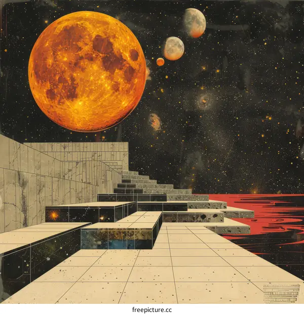 Retro Futurism Landscape