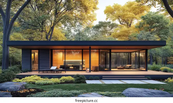 Modern Minimalist House in the Woods