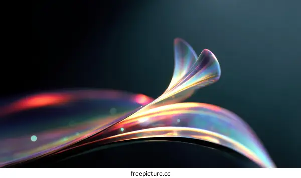 Abstract iridescent holographic forms