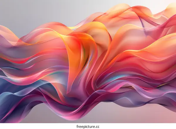 Abstract Design with Vibrant Colorful Waves