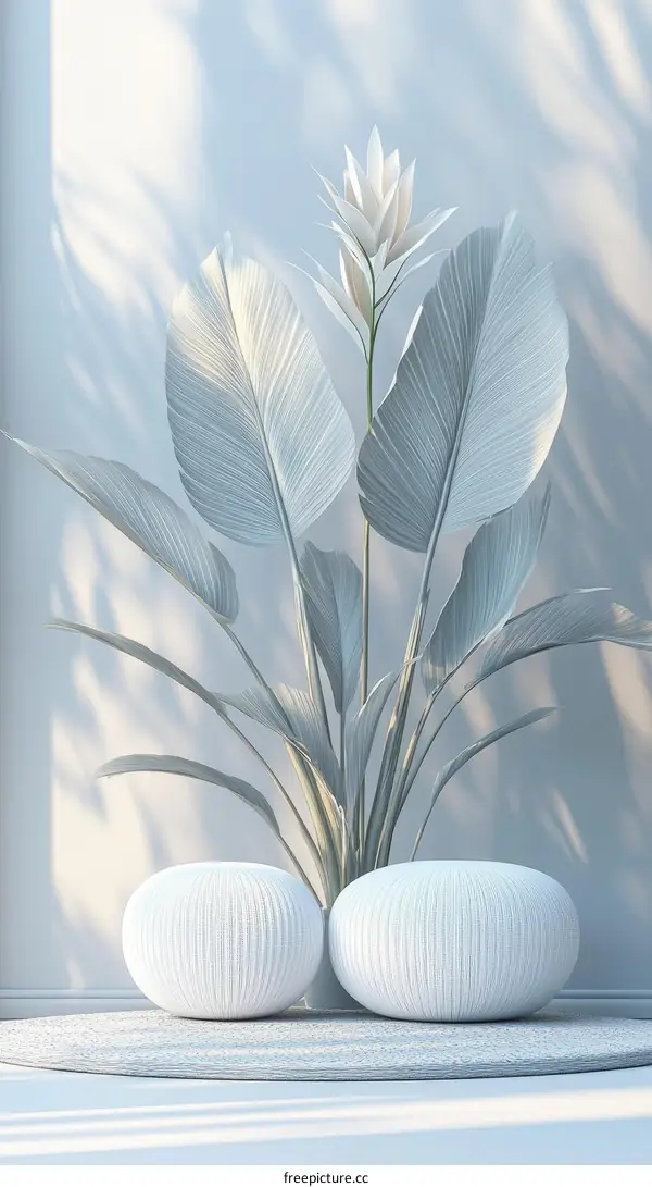 Modern Minimalist Interior Design with Plants