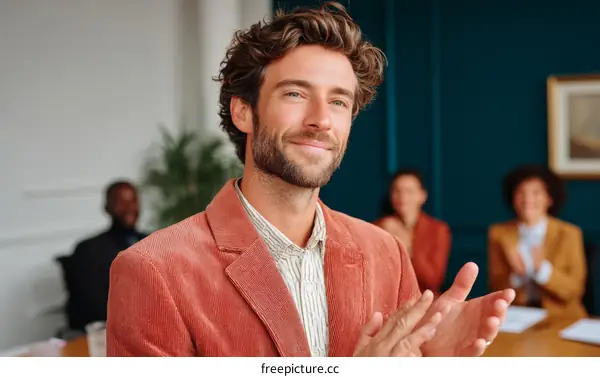 Business Meeting Appreciation Clapping Crowd