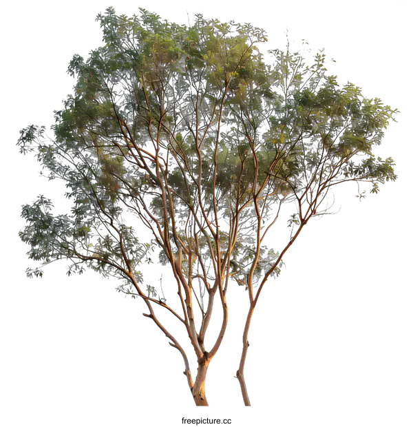 [Transparent Background PNG]Isolated Green Tree With White Background