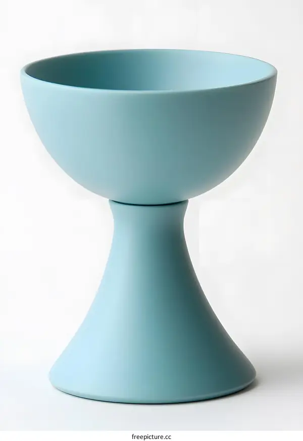 Blue Ceramic Bowl on Stand