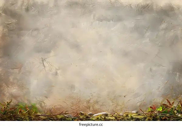 Abstract Textured Background With Green Plants And Stones