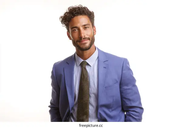 Businessman in a Stylish Blue Suit