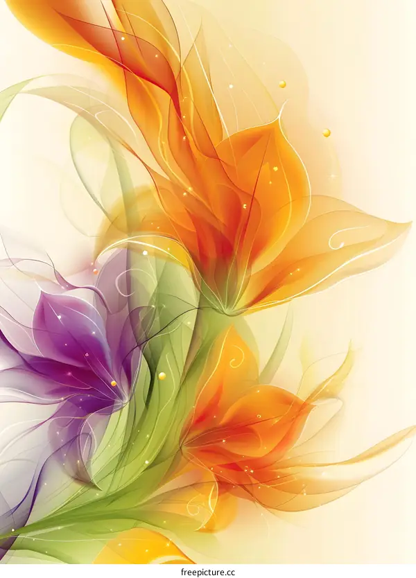 Colorful abstract flower petals
